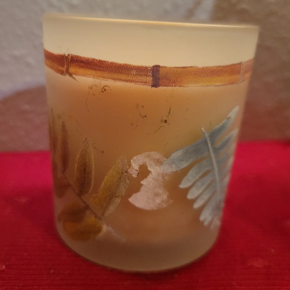 Vtg Candle Holder Metal Art Hand Painted Cone Shaped Man Woman Flowers Hearts